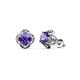 1 - Cynzia Iolite and Diamond Tulip Stud Earrings 