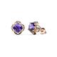 1 - Cynzia Iolite and Diamond Tulip Stud Earrings 