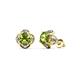 1 - Cynzia Peridot and Diamond Tulip Stud Earrings 