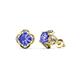 1 - Cynzia Tanzanite and Diamond Tulip Stud Earrings 