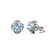 1 - Cynzia Aquamarine and Diamond Tulip Stud Earrings 