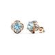 1 - Cynzia Aquamarine and Diamond Tulip Stud Earrings 