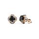 1 - Cynzia Black and White Diamond Tulip Stud Earrings 