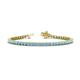 1 - Izarra 2.90 mm Blue Topaz Eternity Tennis Bracelet 