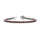 1 - Izarra 2.90 mm Red Garnet Eternity Tennis Bracelet 