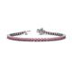 1 - Izarra 2.90 mm Rhodolite Garnet Eternity Tennis Bracelet 