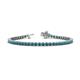 1 - Izarra 2.90 mm London Blue Topaz Eternity Tennis Bracelet 