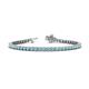 1 - Izarra 3.10 mm Aquamarine Eternity Tennis Bracelet 