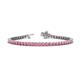 1 - Izarra 3.10 mm Pink Tourmaline Eternity Tennis Bracelet 