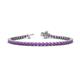 1 - Izarra 3.10 mm Amethyst Eternity Tennis Bracelet 