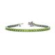 1 - Izarra 3.10 mm Peridot Eternity Tennis Bracelet 