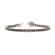 1 - Izarra 3.10 mm Smoky Quartz Eternity Tennis Bracelet 