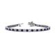 1 - Izarra 3.10 mm Blue Sapphire and Diamond Eternity Tennis Bracelet 