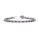 1 - Izarra 3.10 mm Amethyst and Diamond Eternity Tennis Bracelet 