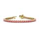 1 - Izarra 3.70 mm Pink Tourmaline Eternity Tennis Bracelet 