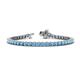 1 - Izarra 3.70 mm Blue Topaz Eternity Tennis Bracelet 