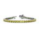 1 - Izarra 3.70 mm Yellow Diamond Eternity Tennis Bracelet 