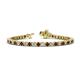 1 - Izarra 3.70 mm Red Garnet and Diamond Eternity Tennis Bracelet 