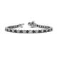 1 - Izarra 3.70 mm Black and White Diamond Eternity Tennis Bracelet 