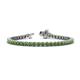 1 - Izarra 3.90 mm Green Garnet Eternity Tennis Bracelet 