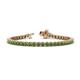 1 - Izarra 3.90 mm Green Garnet Eternity Tennis Bracelet 