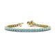 1 - Izarra 3.90 mm Blue Topaz Eternity Tennis Bracelet 