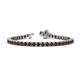1 - Izarra 3.90 mm Red Garnet Eternity Tennis Bracelet 