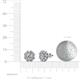 3 - Fleur Diamond Floral Halo Stud Earrings 