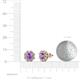 3 - Fleur Amethyst and Diamond Floral Halo Stud Earrings 