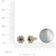 3 - Fleur Smoky Quartz and Diamond Floral Halo Stud Earrings 