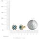 3 - Fleur London Blue Topaz and Diamond Floral Halo Stud Earrings 
