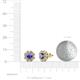 3 - Fleur Iolite and Diamond Floral Halo Stud Earrings 