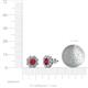 3 - Fleur Ruby and Diamond Floral Halo Stud Earrings 