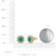 3 - Fleur Emerald and Diamond Floral Halo Stud Earrings 