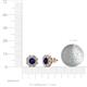 3 - Fleur Blue Sapphire and Diamond Floral Halo Stud Earrings 