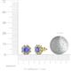 3 - Fleur Tanzanite and Diamond Floral Halo Stud Earrings 