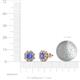 3 - Fleur Tanzanite and Diamond Floral Halo Stud Earrings 