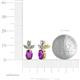 3 - Vania Amethyst and Diamond Dangle Stud Earrings 