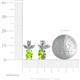3 - Vania Peridot and Diamond Dangle Stud Earrings 