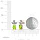 3 - Vania Peridot and Diamond Dangle Stud Earrings 