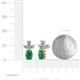 3 - Vania Emerald and Diamond Dangle Stud Earrings 