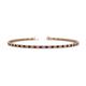 1 - Cliona 2.00 mm Red Garnet and Diamond Eternity Tennis Bracelet 