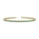 1 - Cliona 2.00 mm Emerald and Diamond Eternity Tennis Bracelet 
