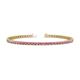 1 - Cliona 2.40 mm Pink Sapphire Eternity Tennis Bracelet 