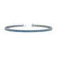 1 - Cliona 2.40 mm Blue Topaz Eternity Tennis Bracelet 