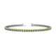 1 - Cliona 2.40 mm Peridot Eternity Tennis Bracelet 