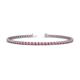 1 - Cliona 2.40 mm Rhodolite Garnet Eternity Tennis Bracelet 