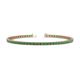 1 - Cliona 2.40 mm Emerald Eternity Tennis Bracelet 