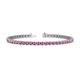 1 - Cliona 2.70 mm Pink Sapphire Eternity Tennis Bracelet 
