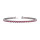 1 - Cliona 2.70 mm Pink Tourmaline Eternity Tennis Bracelet 